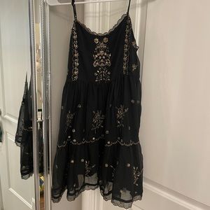 Urban outfitters black and gold dress